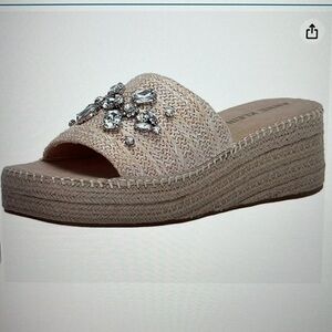 Anne Klein Women's Carmela Wedge Sandal (9.5) Brand New